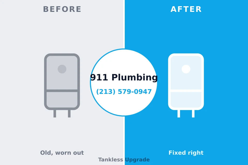 Before and after: plumbing repair Ballville, OH